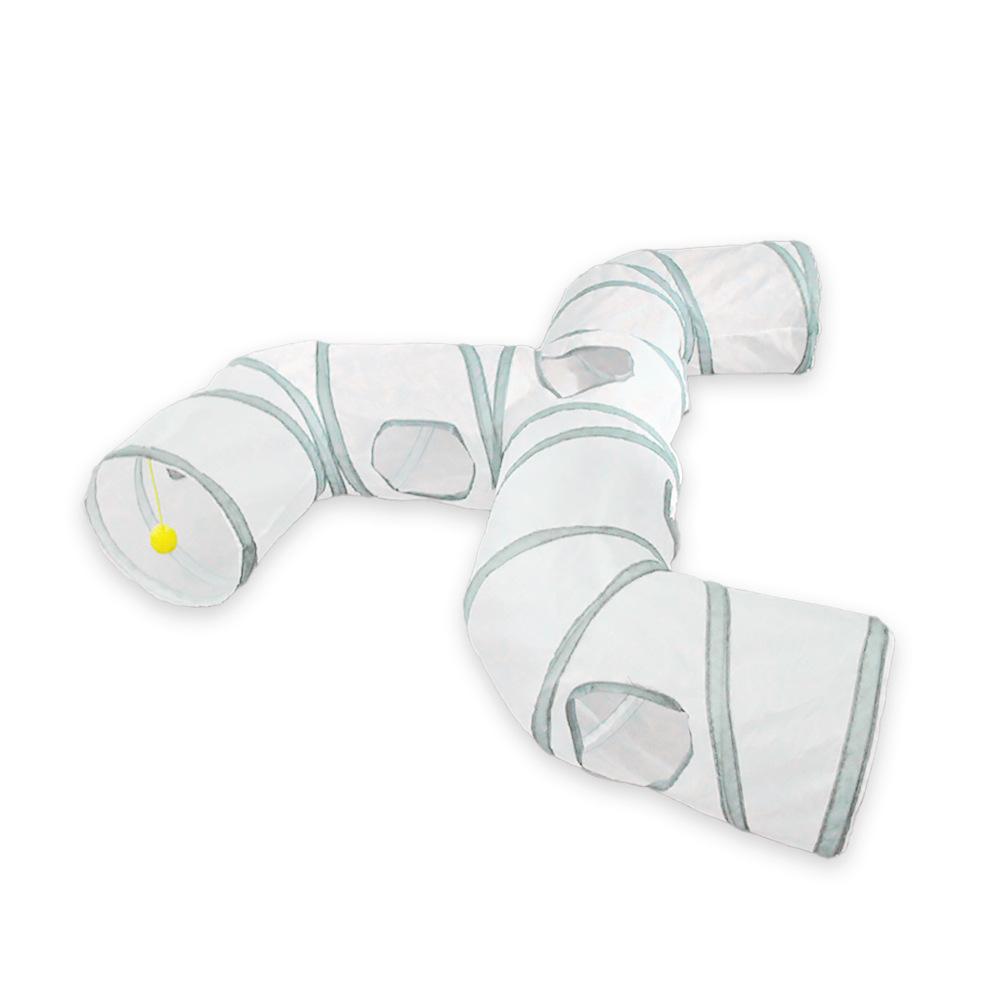 New Gray Faucet Tunnel Play Channel Toy Pet Supplies for Cats Chinchillas one size белый