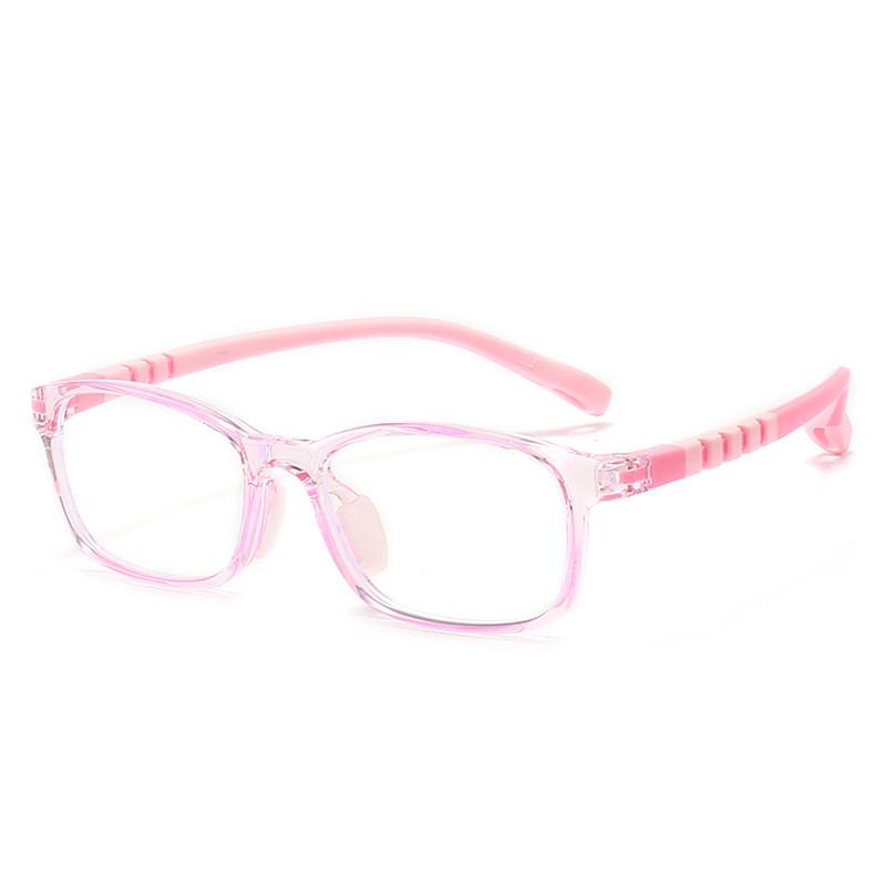 Childrens Silicone Glasses Frame With Blue Light Blocking For Elliptical Face Shape