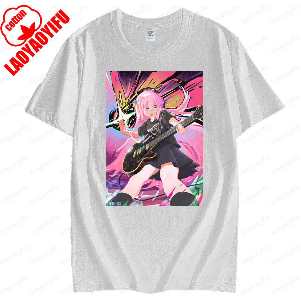 BOCCHI THE ROCK Role Printed Tshirt Cool Rock and Roll Lover Creative Short Sleeve Men Women Universal Summer Crewneck Tee Tops