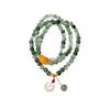 Women's Natural Green Phantom Crystal & Agate Beaded Bracelet - New Chinese Style