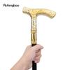 Golden White Dragon Luxury Pattern Walking Stick Party Fashion Elegant Walking Stick Decorative Cospaly Cane Knob Crosier 89cm