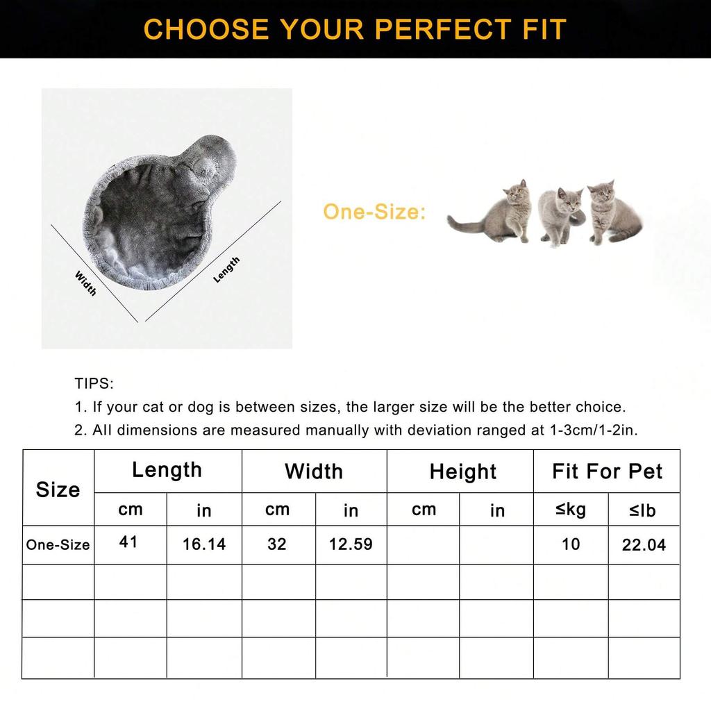 1pc-Cat Spoon Nest, Cat Climbing Frame Accessories, Cat Hammock, Plush Designed Cat Frame Nest