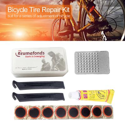 Tragbares Fahrrad-Reifenreparaturset Werkzeug Gummi Innenreifen Pannenreparaturflicken 48 Stück 25mm Fahrradschlauchflicken Kostenloser Versand