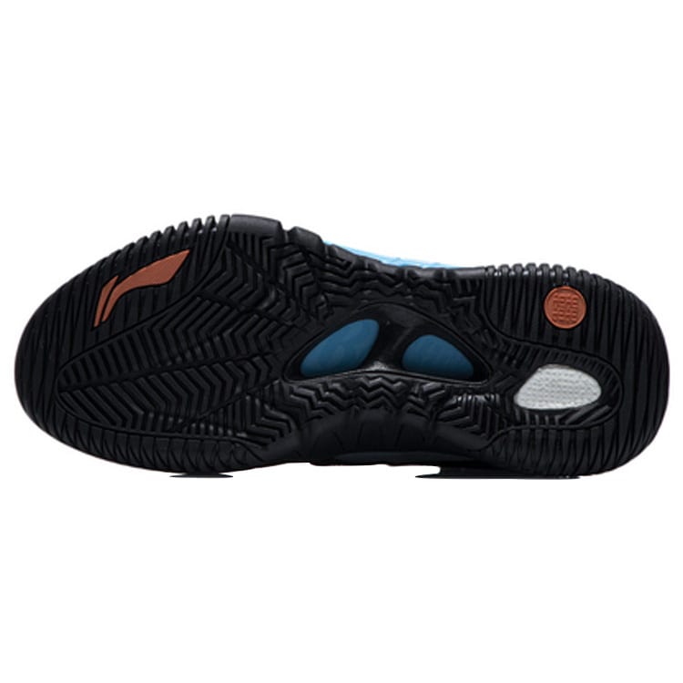 Li Ning Badfive 2 Abrasion Resistant Breathable High top Basketball Shoes Men's Black Blue ABFR001-1