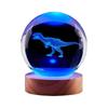 Dinosaur Cartoon 3D Crystal Ball Night Light - Luminous Glass Ornament Birthday Gift