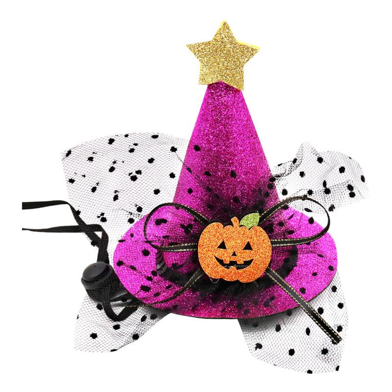 

2 шт. стильная кепка для домашних собак, кошек, регулируемая шапка с узором тыквы для маленьких собак, домашних животных, аксессуары для ухода за собаками, поставщик домашних собак 2 PCS фиолетовый