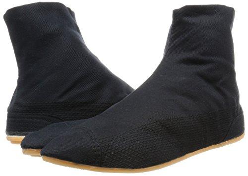 Margo 10067 Festival Tabi Socks, 5-Ply Tabi Socks with Shock Absorbing Heel, Unisex, Black, Size 26.5 Cm