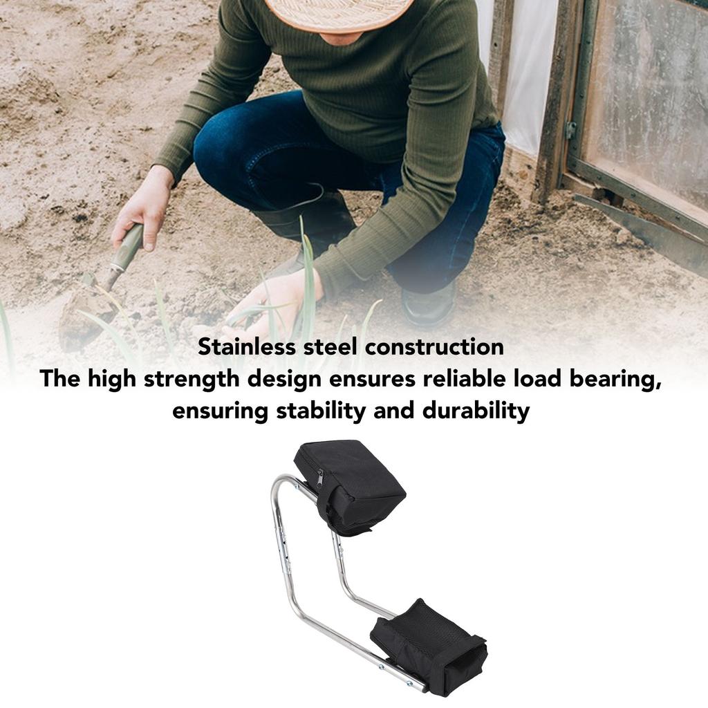 Knee Seat Gardening Tool Stainless Steel Ergonomic Ankle Support Multifunctional Knee Seat Leg Brace for Gardening Work