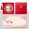 Chinese Style Business Thank You Card with Envelope - Elegant New Year Blessing Small Card