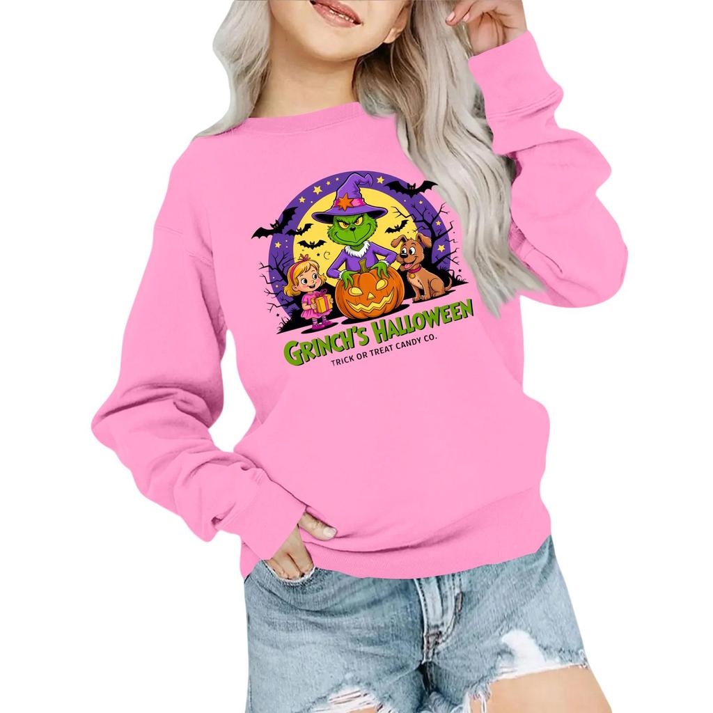 Dětská móda Volný střih Ležérní Dlouhý rukáv Vánoční potisk Nadměrná Mikina s kulatým výstřihem