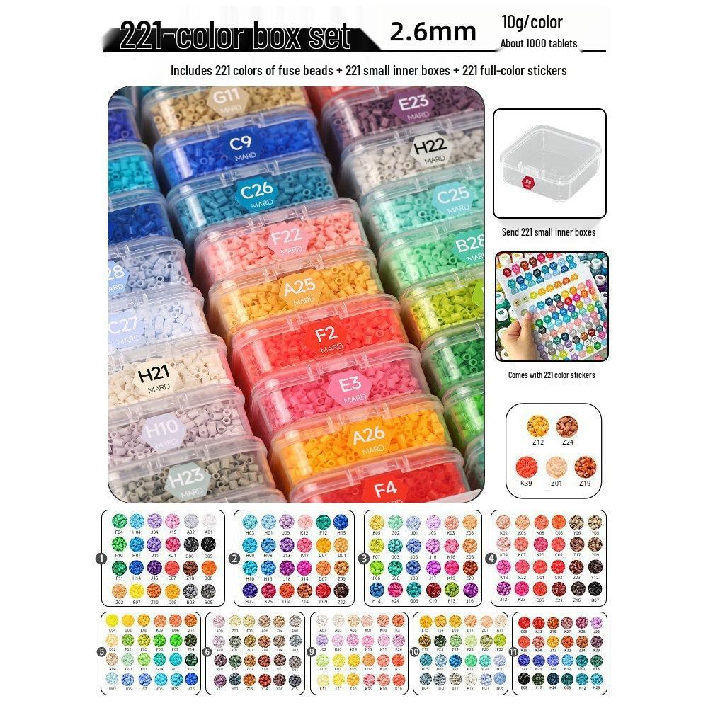 Haus 294 Color Fusion Perler Perlen Nachfüllset - 221 Spezialfarben DIY-Materialien