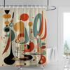 Tenda da Doccia Impermeabile Arte Astratta Nordica Tenda Divisoria per Bagno Decorazione Bagno Moderna Serie di Colori Morandi