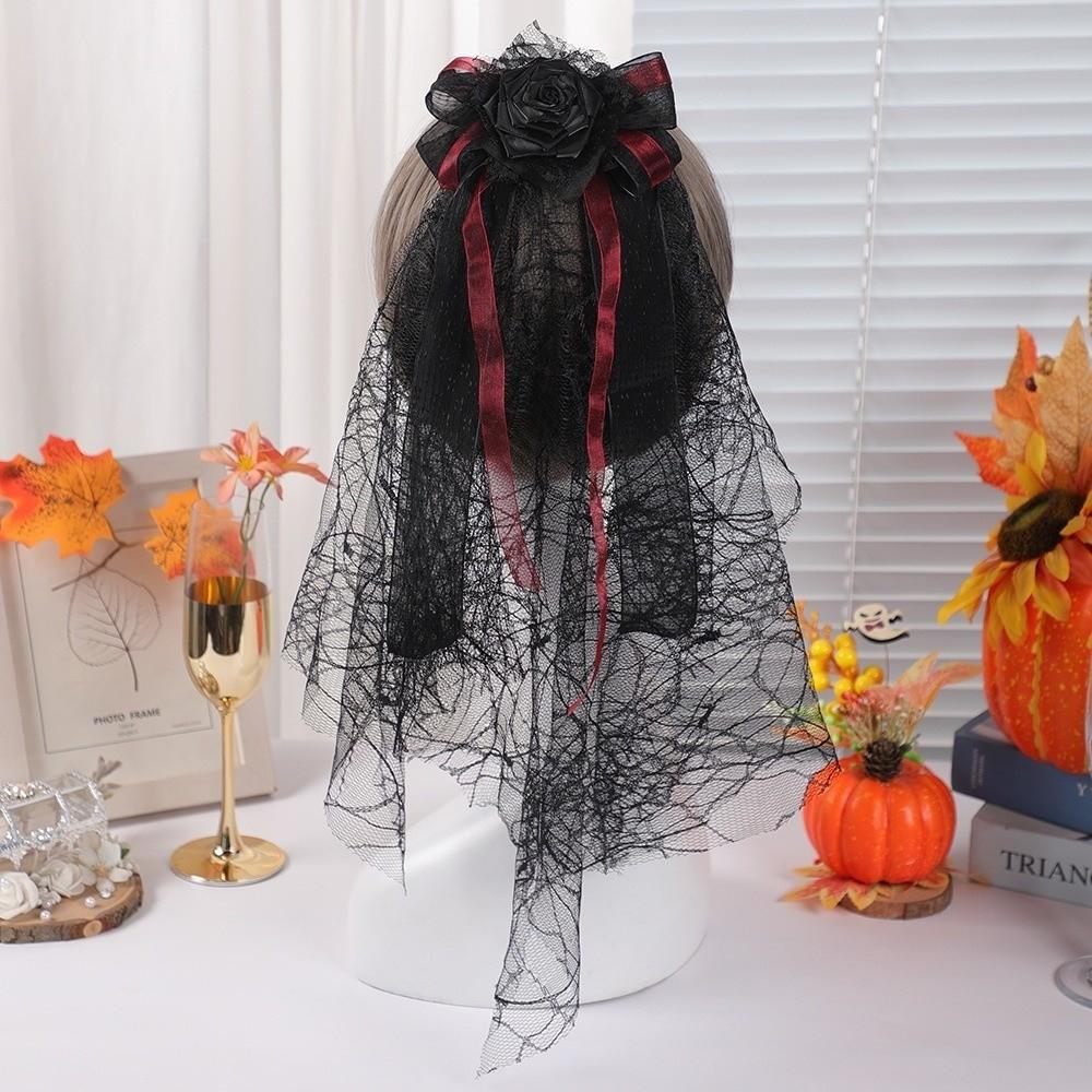 Fashion Gothic Head Veil Breathable Headbands Creative Halloween Hairpin  Cosplay