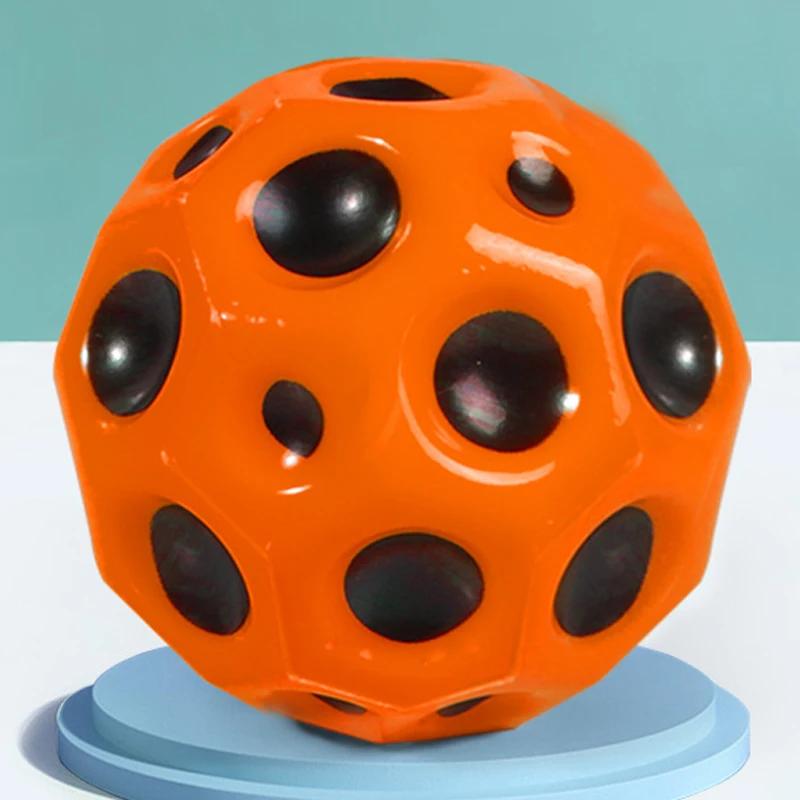 

Детский мяч-дырка с высокой упругостью, мягкий прыгучий мяч, противоударный, в форме луны, пористый прыгучий мяч, игрушка для уличного спорта, эргономичные игрушки для сжимания оранжевый