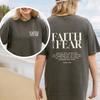 Faith Over Fear TShirt Christian Streetwear Bible Verse Church Aesthetic Simple Letters Unisex Printed Tshirt Graphic T Shirts