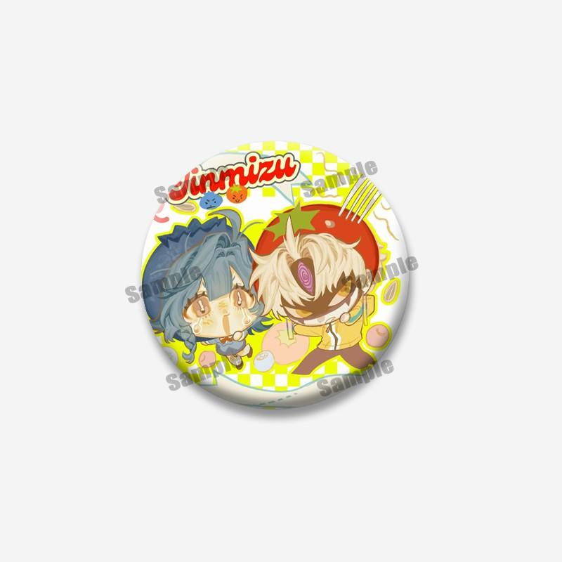 Ken Takakura Seiko Ayase Momo Ayase Soft Button Pins Cute Cartoon Character Badge Handmade Round Brooch for Backpack Accessories
