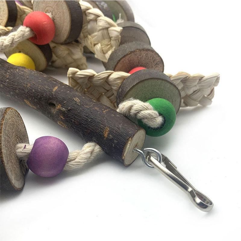 Parrot Nibble Wooden Natural Medium To Large Parrot Supplies Bird Cage Accessories Creative Large Parrot Bird Toys