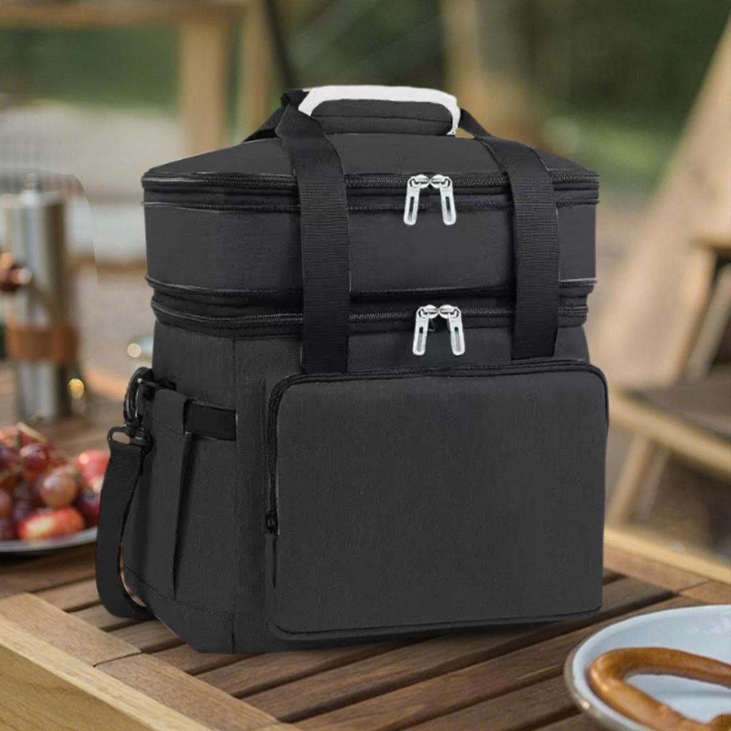 With Handle Food Shoulder Strap Portable Picnic Bag Lunch Tote for Working Fishing Travel Gym