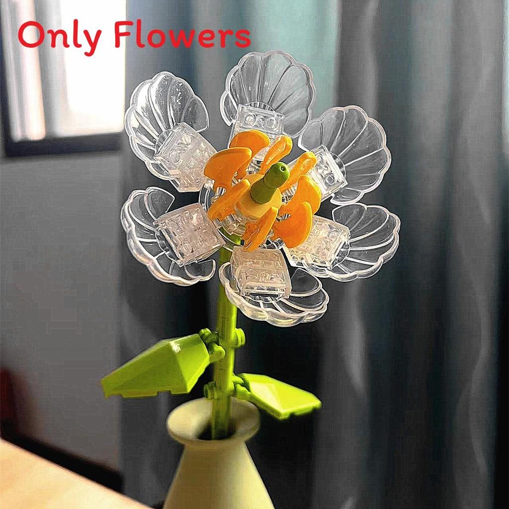 Jasmine Lotus Lily Of Valley Flower Building Blocks Assembling Toy