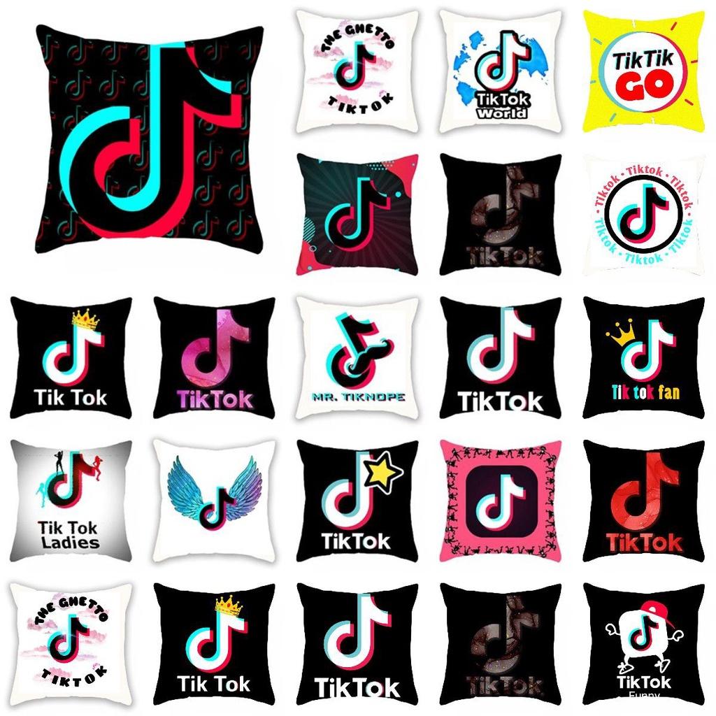 Tiktok Muster Dekorative Kissenhülle Weicher Kissenbezug für Zuhause und Auto 18 Zoll