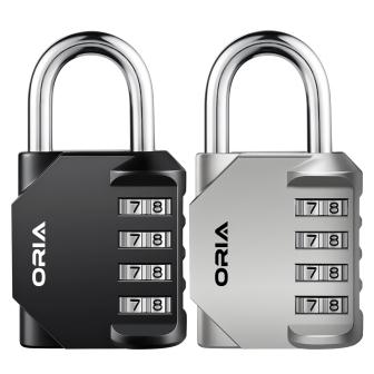 ORIA Combination Padlock 2PCS Password Locks 4 Digit Waterproof Outdoor Lock For Door Suitcase Bag Package Cabinet Locker Window