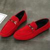 Vysoce kvalitní nazouvací mokasíny pro muže Letní pánská obuv Lehké ploché boty Pánská vycházková obuv Semišová kůže Měkké řidičské mokasíny