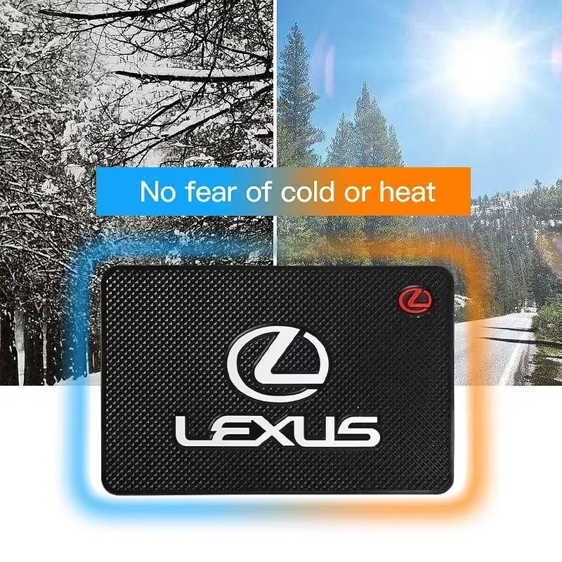 1Pcs Car Logo Non Slip Mat Auto Dashboard Sticky PVC Pads For Lexus GS IS LS500h ES260 ES300h RX350h NX260 UX260 LM LC RZ450e TX AFK1