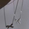 Zinc Zinc Alloy Bow Pendent Niche Design Girl Choker Korean Style Necklace Fashion Jewelry Women Necklace
