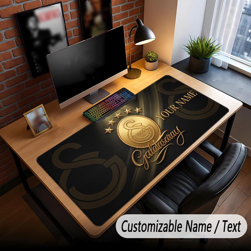 Large Mouse Pad Galatasaray FC Print Custom Name Text Desk Mat for Office Gaming