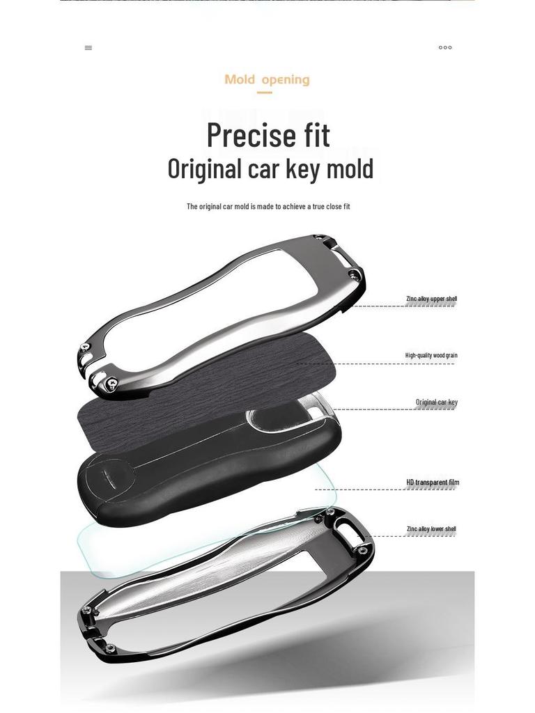 Porsche Macan, Cayenne, Panamera, 718/911 Full Wrap Key Shell Case & Chain