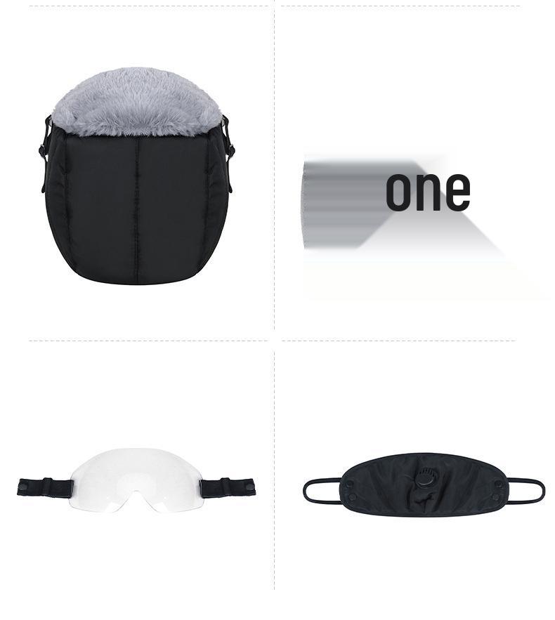 Fleece-Lined Lei Feng Winter Hat with Integrated Scarf and Windproof Face Mask