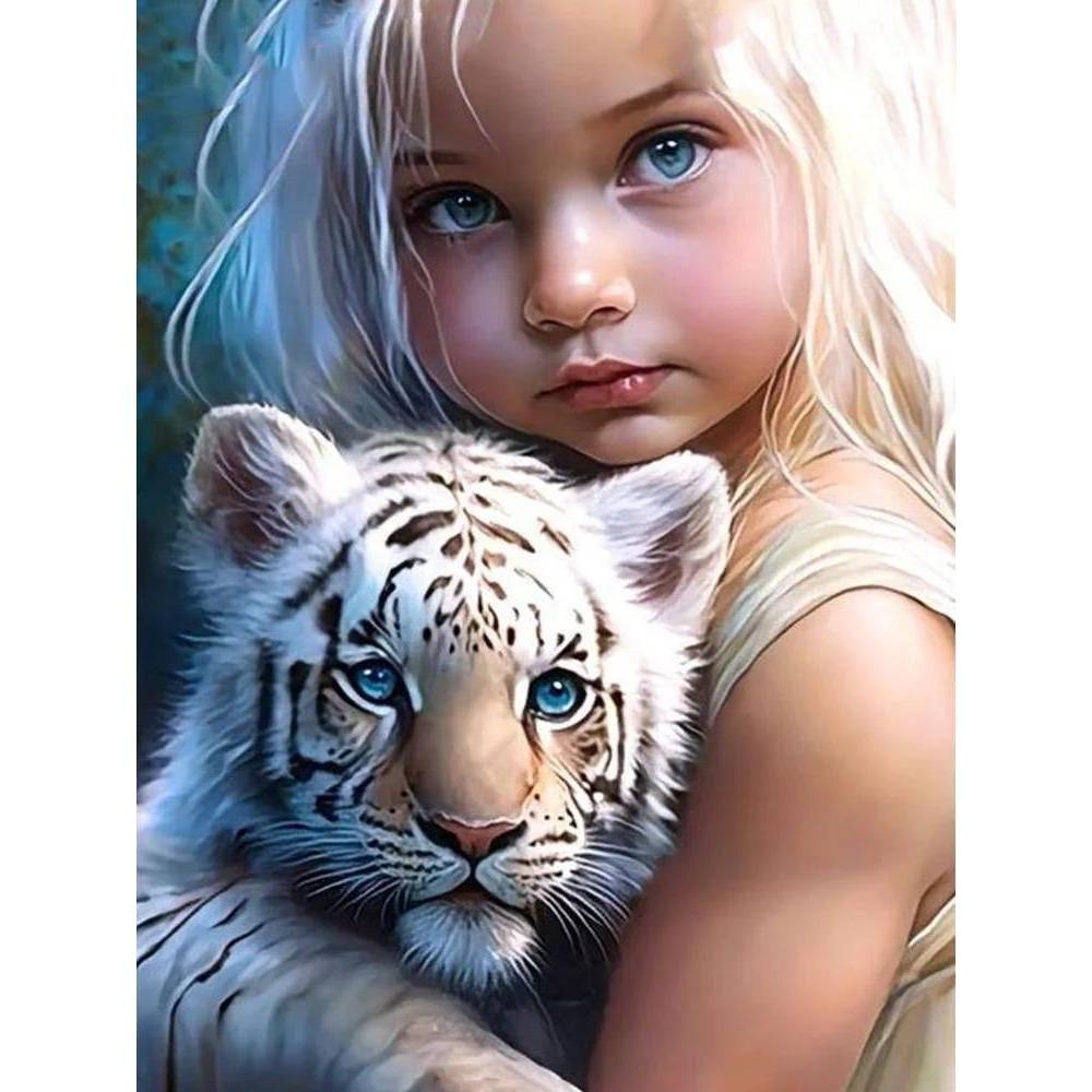 DIY Full Round Diamond Painting Cross Stitch 3D Baby Animal Home Decorative Art Moon Diamond Painting 5d Diamond Art Painting