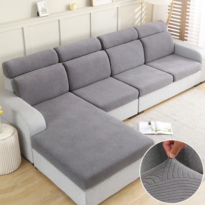 Housse de coussin de siège de canapé Jacquard, extensible, en forme de L, protection de remplacement d'angle, pour salon