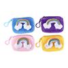 Bag Plush Keychain Rainbow Plush Purse Cartoon Coin Purses Plush Zipper Wallets Plush Card Bag