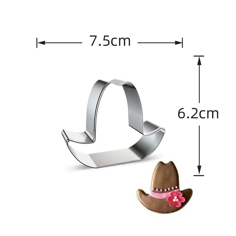 Horse Cowboy Cookie Cutter Mould Stainless Steel Pony Horseshoe Cowboy Shapes Biscuit Mold Fondant Pastry Decor Baking Tools