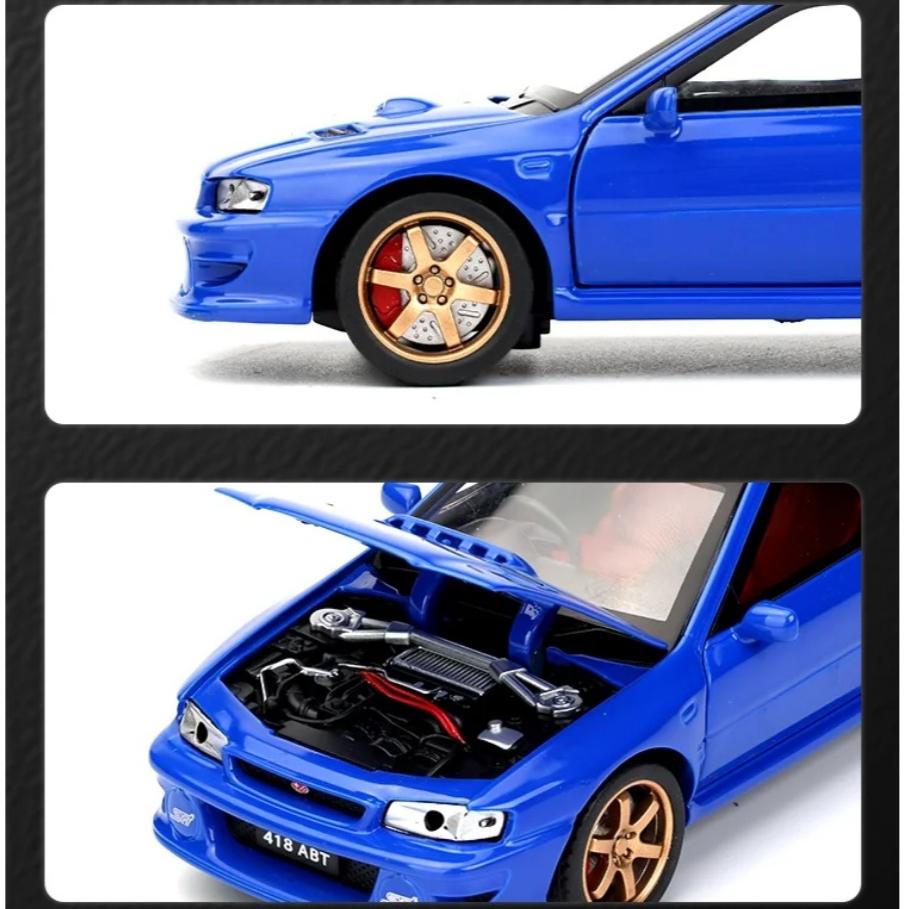 1/32 Scale Subaru Impreza Sti Car Model Sports Car Simulation Car Alloy Model Children's Toy Car Boy Collection Ornaments