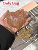Mini Borsa a Mano a Forma di Cuore d'Amore con Decorazioni di Diamanti Acqua Scintillante per Uso Quotidiano
