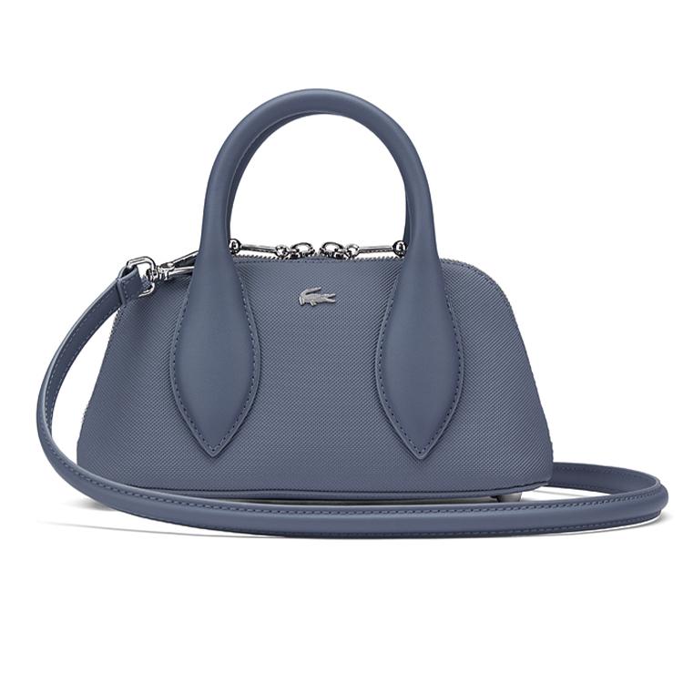 Lacoste Fashion Versatile Zipper Closure PVC Shoulder Crossbody Handbag Small Women handbags Blue NF4763DZ-N77 Blue,Small