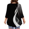 Women's Fashion Casual Round  Neck 3/4 Sleeve Oversized Top