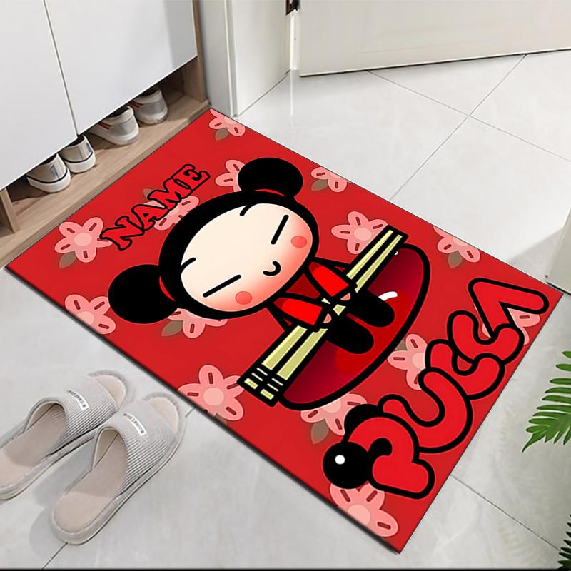 Custom Name Pucca Printed Carpet, for Office Chair Living Room Bedroom Kitchen Room Decor Gifts.