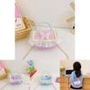 Elegant And Charming Lace Childrens Handbag Cute Butterfly Pearl Bag For Kids
