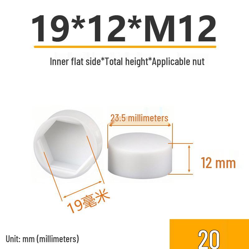 Hex Nut Protective Dust Cap for Flat Head Screws