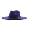 Europe, America, Autumn and Winter New M Standard Big Eaves Peach Heart Concave Convex Top Fashion Flat Top Hat Women's Woolen Jazz Hat