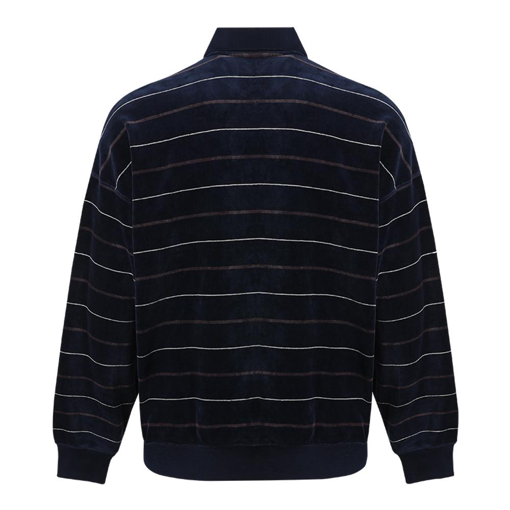 Adidas Originals Long Sleeve Velour Jersey Comfortable Soft Skin-Friendly T-Shirt Men Tops Navy-Blue GD3489