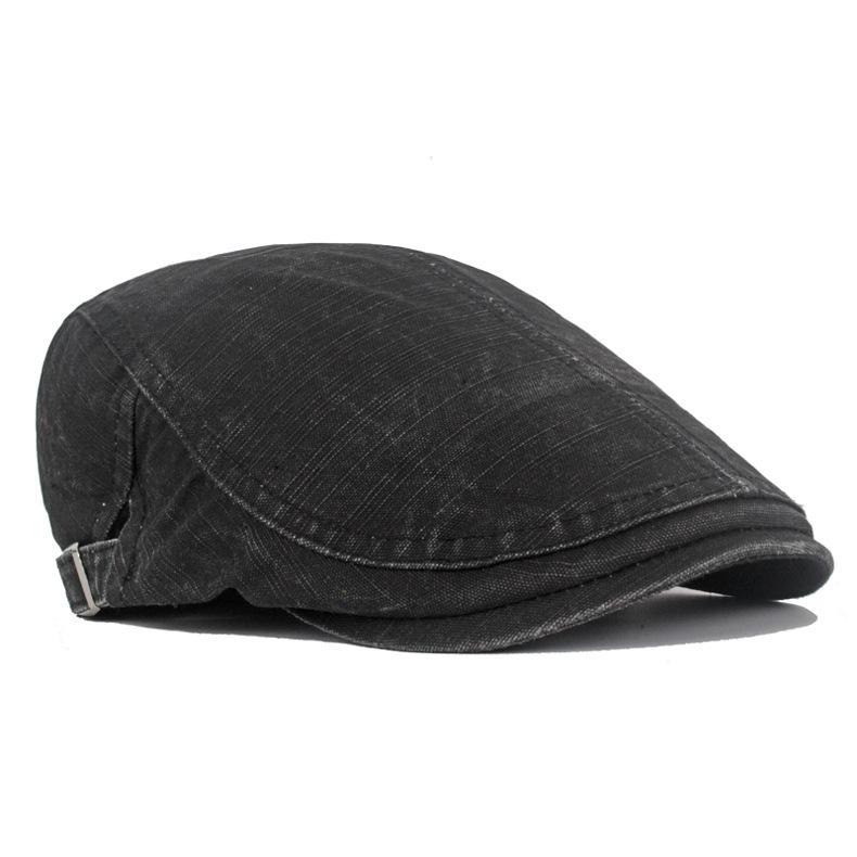 Frühling Sommer Baskenmütze Herren Baumwolle Zeitungsjunge Mütze Brief bestickt Forward Cap Outdoor Sonnenhut