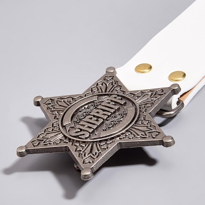 Fashionable Jeans Belt with Buckles All-Matched Design Western Cowgirl Waist Belt Star Rivets Punk Wide Belt Decorations