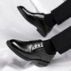 New Mens Formal Office Shoes Pointed Toe Lace Up Mens Shoes Crocodile Pattern Embossed Mens Flats Fashion Black Oxford Shoes