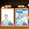 23cm/9.06in Anime Figure Natsume’s Book of Friends Light Painting Photo Frame Night Peripherals Table Top Lamp Collectible Gifts