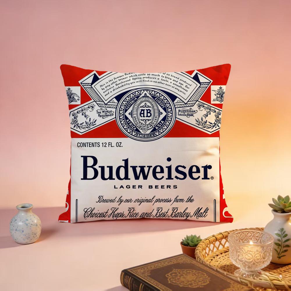 Hot BBudweseres Cushion Cover Premium SkinFriendly Pillow Case MultiPurpose for Home Office Travel