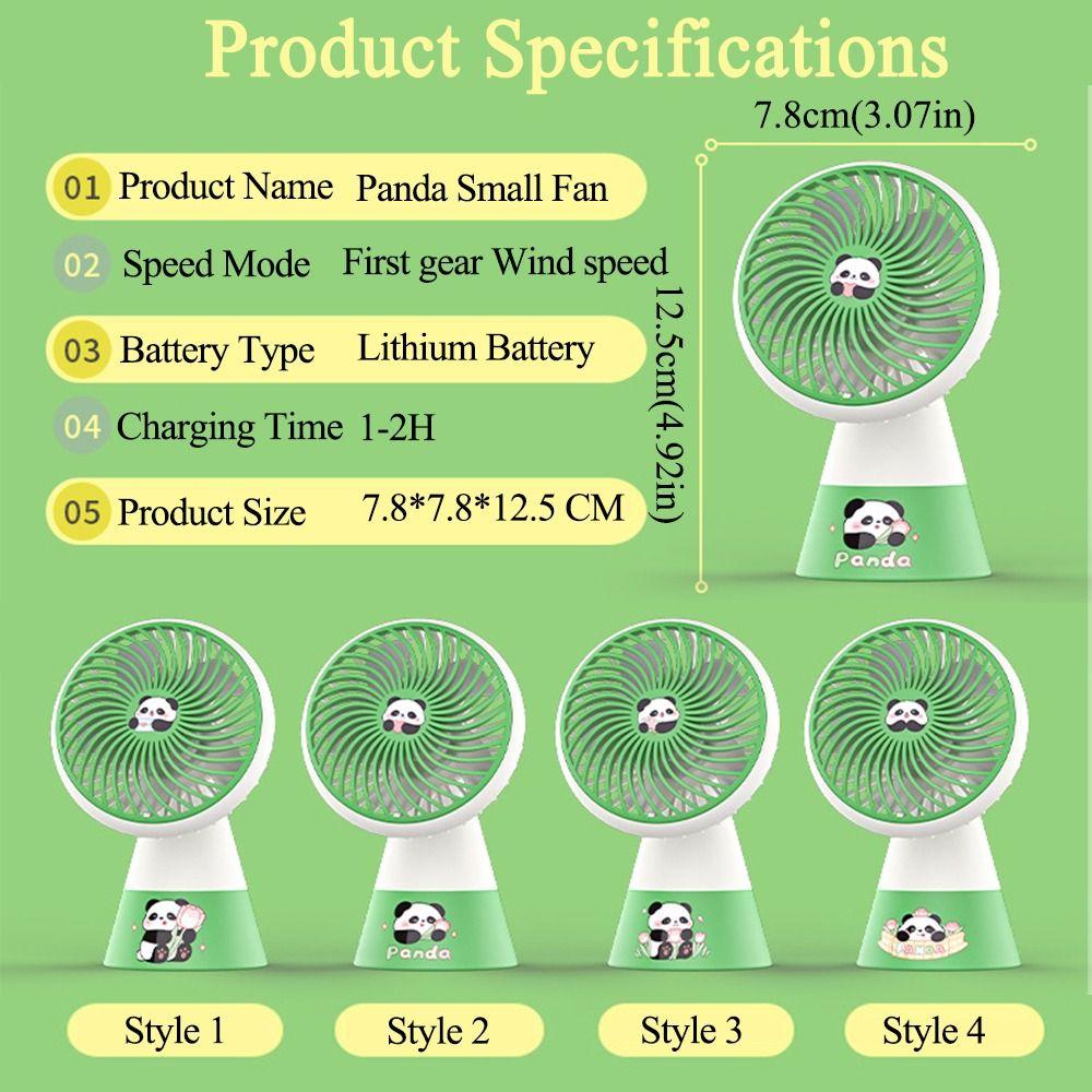 Creative Cartoon Panda Fan Portable Air Conditioner Fan Mini Electronic Fan  Outdoor